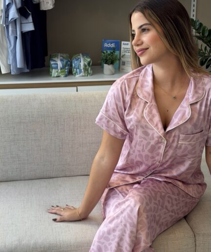 Pijama Ref. Animal print Rosa Conj. pantalon