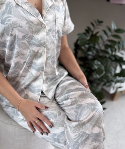 Pijama Ref. Palma verde Conjunto Pantalon